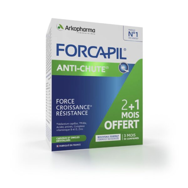 کپسول تقویت کننده مو فورکاپیل ارکوفارما ۹۰عددی Arkopharma FORCAPIL ANTI-CHUTE