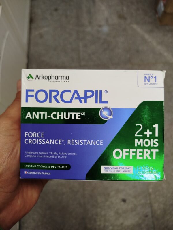 کپسول تقویت کننده مو فورکاپیل ارکوفارما ۹۰عددی Arkopharma FORCAPIL ANTI-CHUTE - تصویر 3